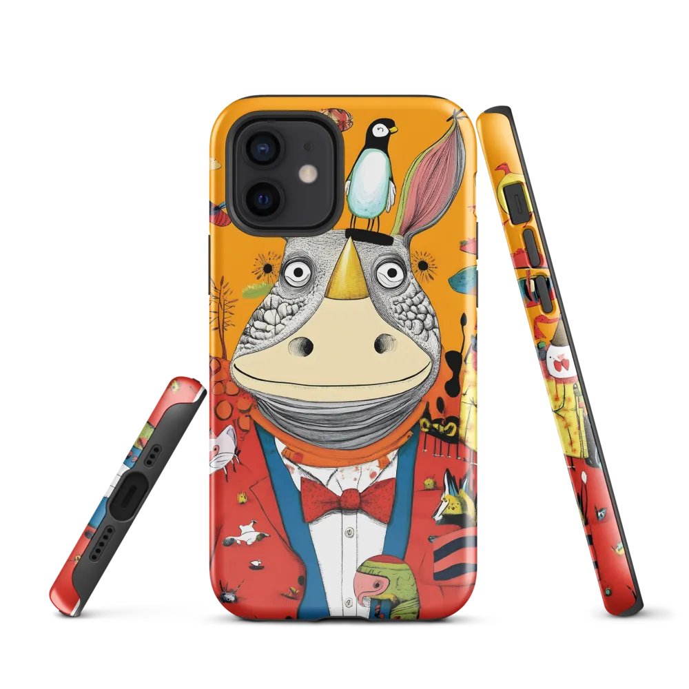 Whimsical Rhinoceros: A Playful Encounter