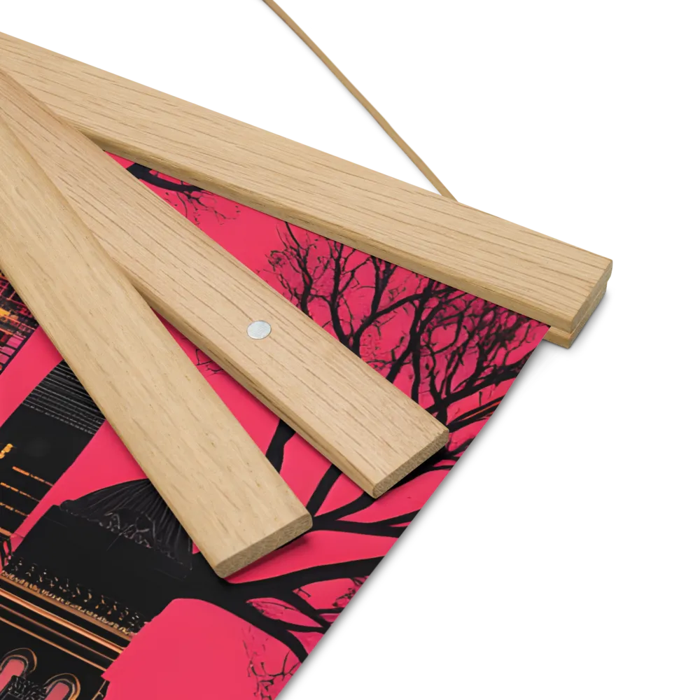 Urban Reverie | Poster With Oak Wood Hanger | 16″×16″
