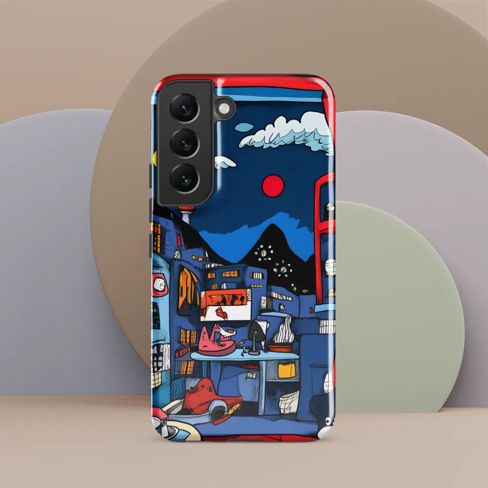 Whimsical Cityscape at Night