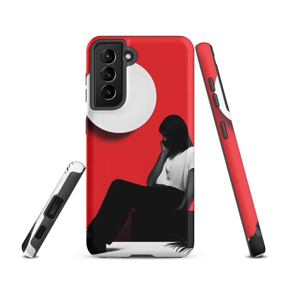 Contemplation in Red | Phone Case |  S21 | Tough Case | Matte