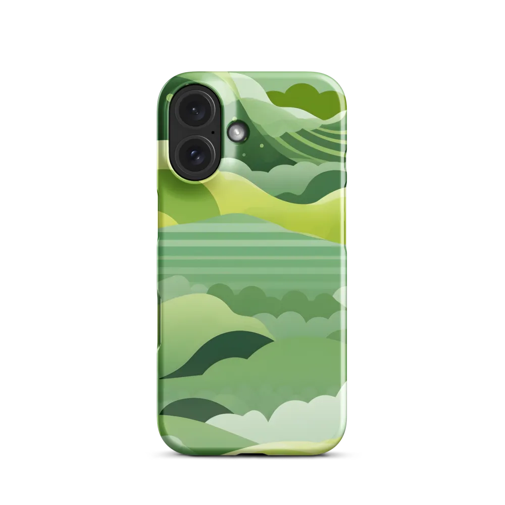 Tranquility in Green Waves | Phone Case |  16 | Snap Case | Glossy