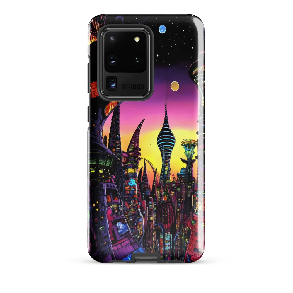 Futuristic Cityscape at Dusk | Phone Case |  S20 Ultra | Tough Case | Glossy