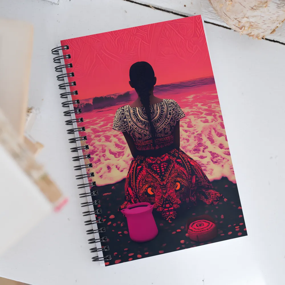 Reflections on a Vibrant Shore | Spiral Notebook