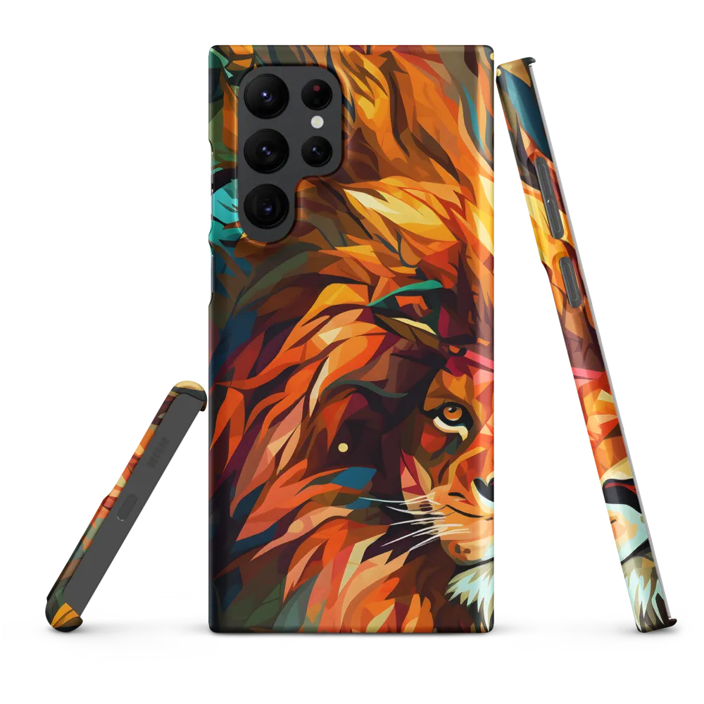 Majestic Gaze: The Polygonal Lion