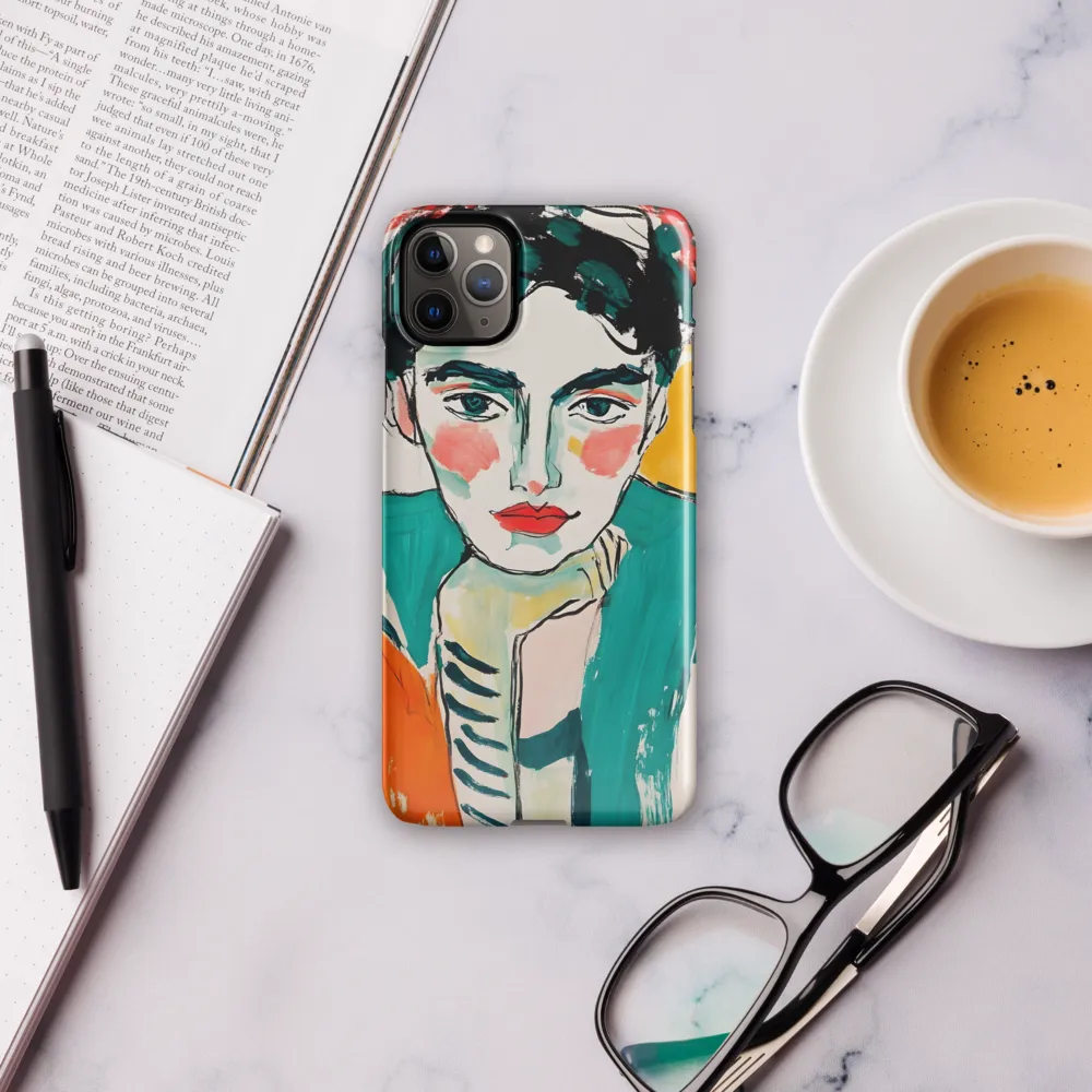 Contemplative Portrait in Bold Hues | Phone Case |  11 Pro Max | Snap Case | Glossy