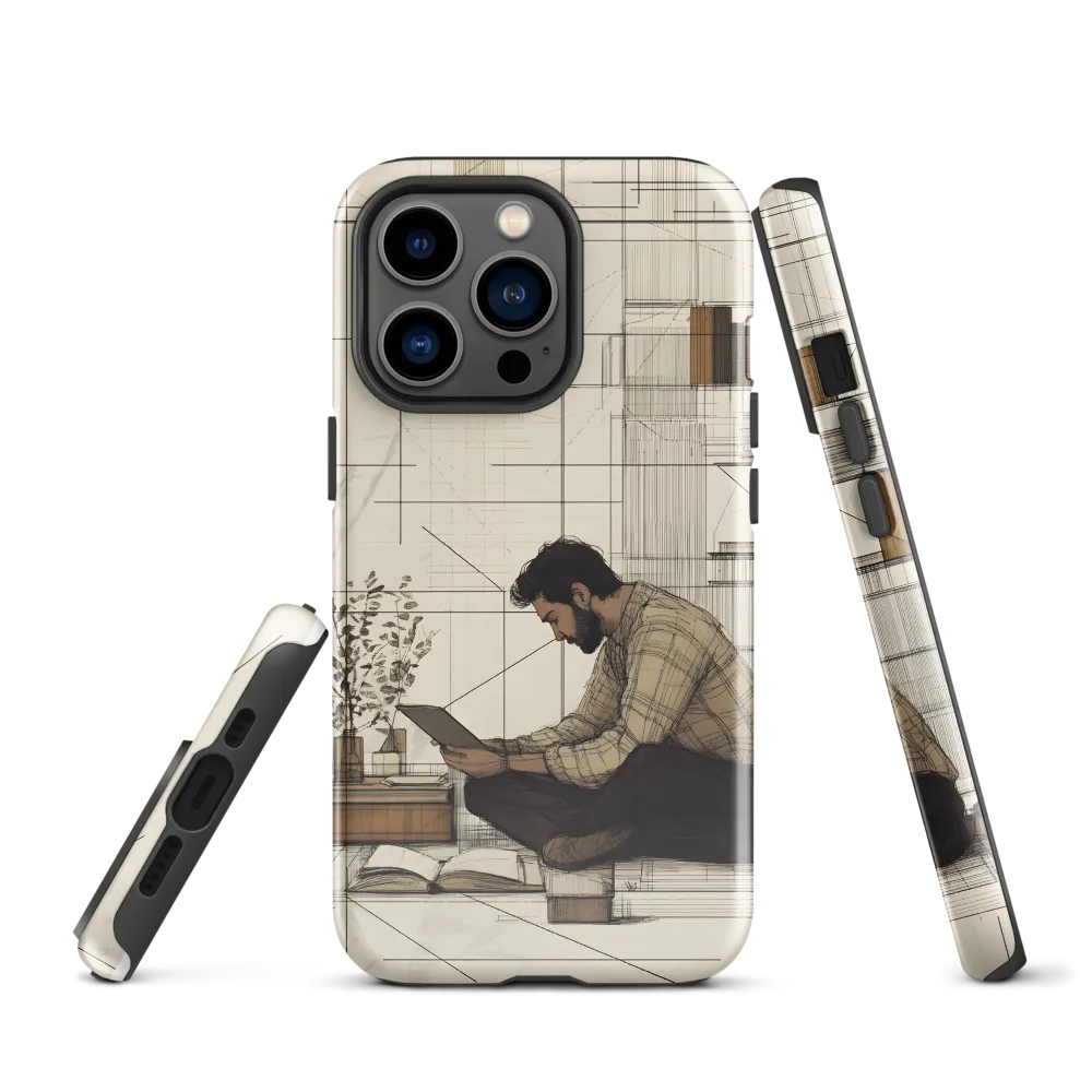 Quiet Reflections in Line | Phone Case |  13 Pro | Tough Case | Glossy