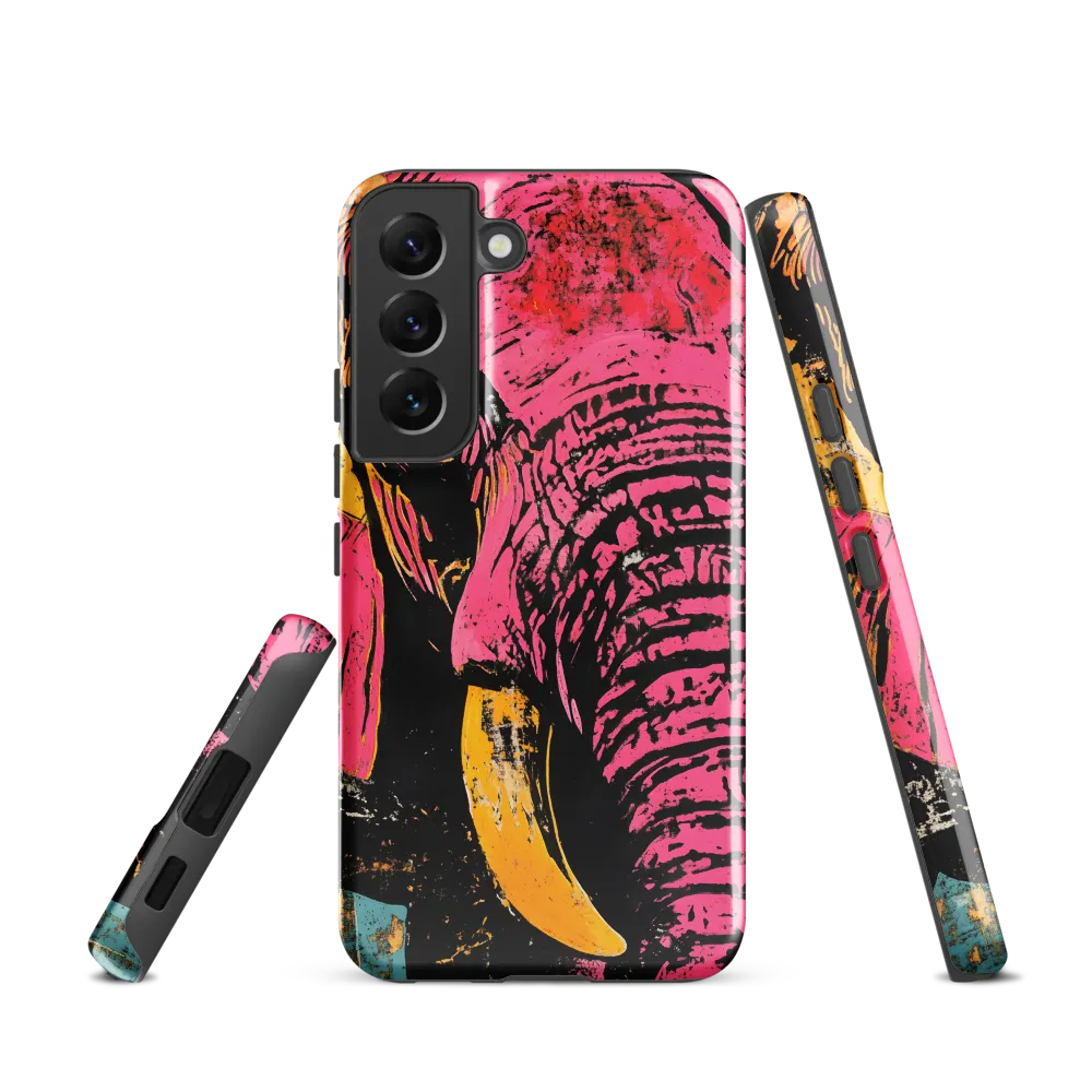 Bold Encounter: The Vibrant Elephant | Phone Case |  S22 | Tough Case | Glossy
