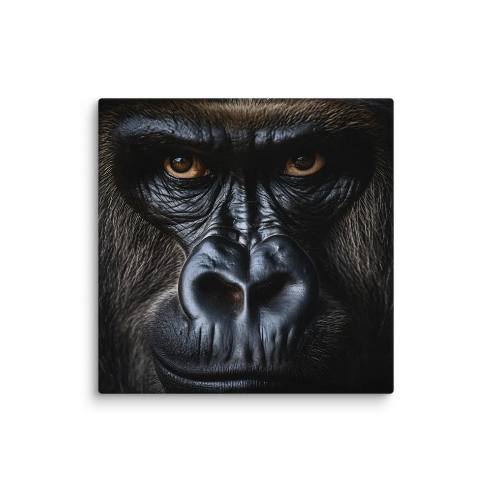 Gaze of the Wild: A Gorilla's Portrait | Canvas | 36″×36″