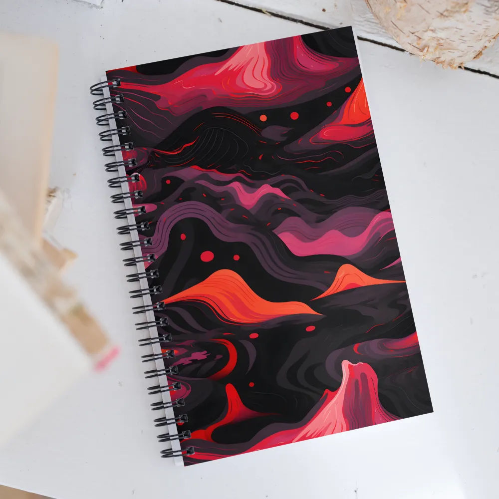 Whispers of Crimson Peaks | Spiral Notebook