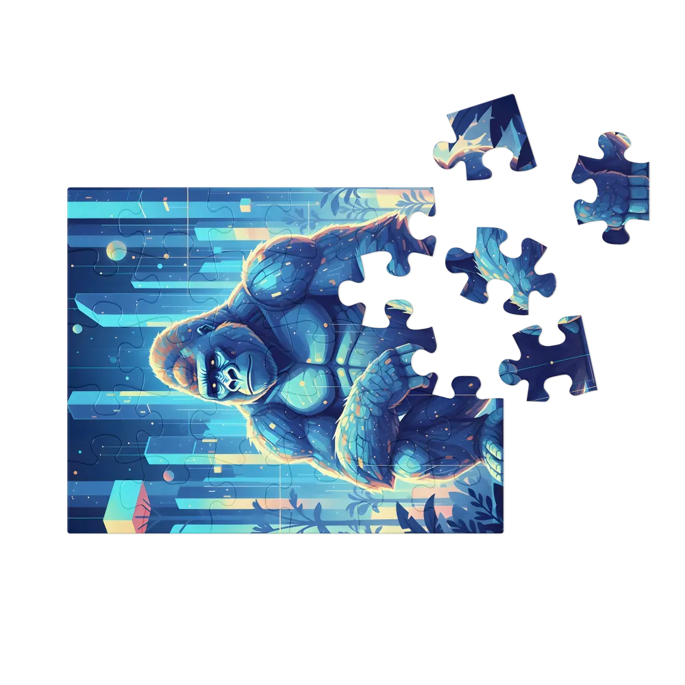 Neon City Gorilla 
 Jigsaw Puzzle in Tin Box