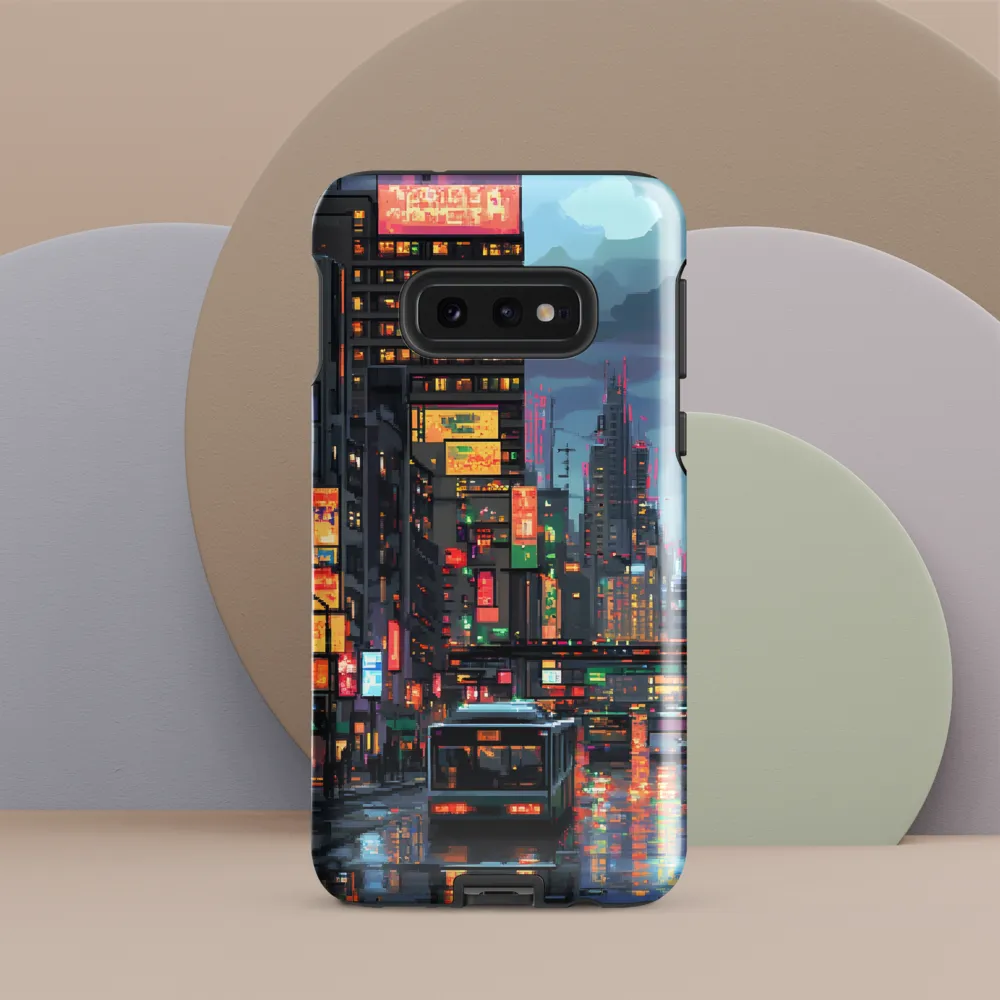 Neon Dreams: A Pixelated Urban Night
