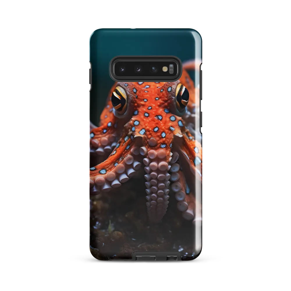 Curiosity of the Deep: The Orange Octopus | Phone Case |  S10 Plus | Tough Case | Glossy