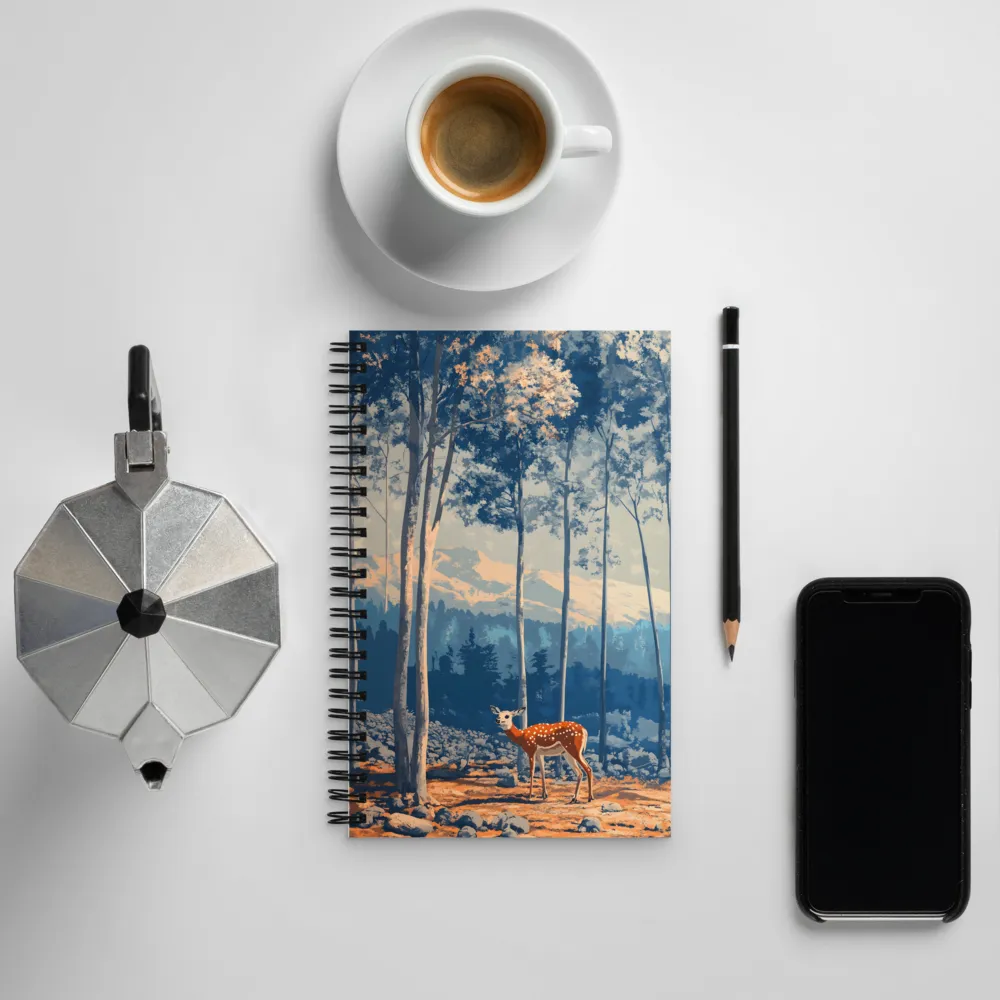 Whispers of the Forest: A Serene Encounter | Spiral Notebook