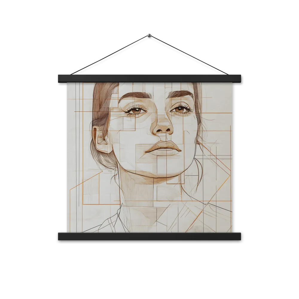 Geometric Serenity: A Minimalist Portrait