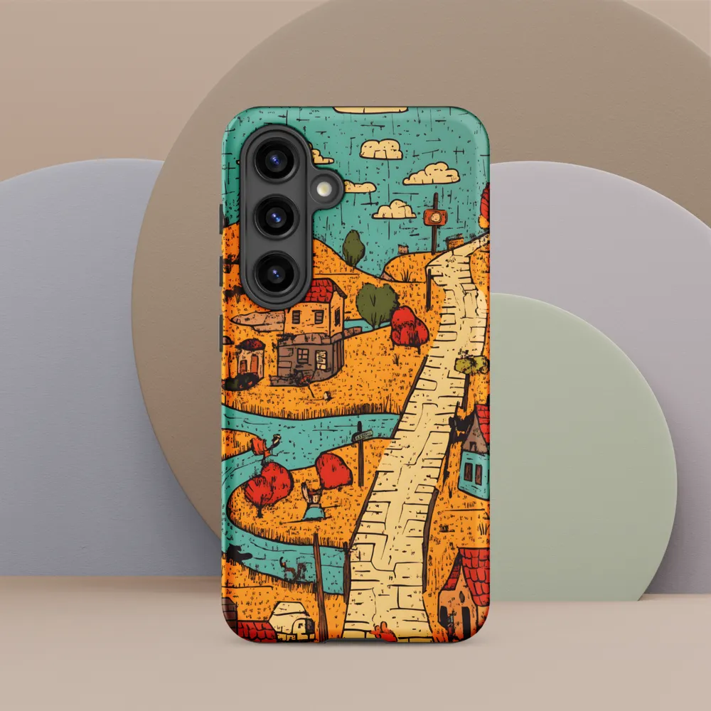 Whimsical Village Landscape
