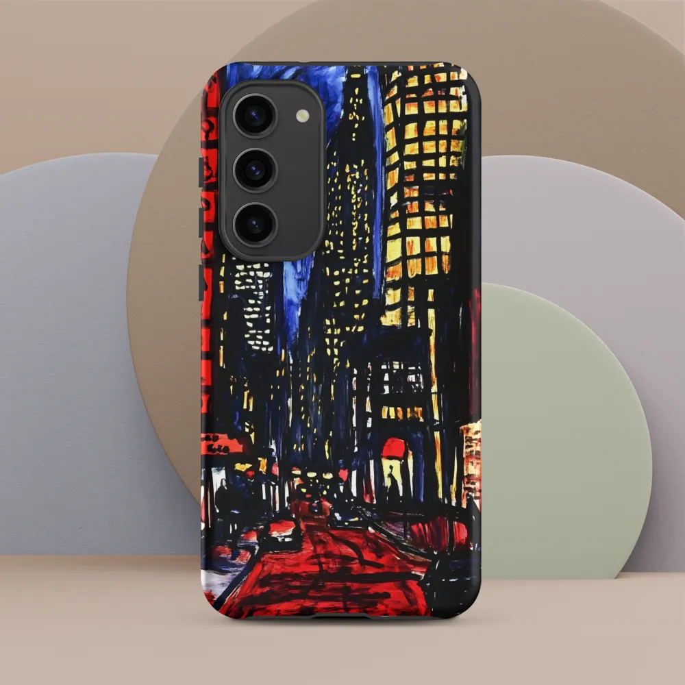 Midnight Avenue in Red and Blue