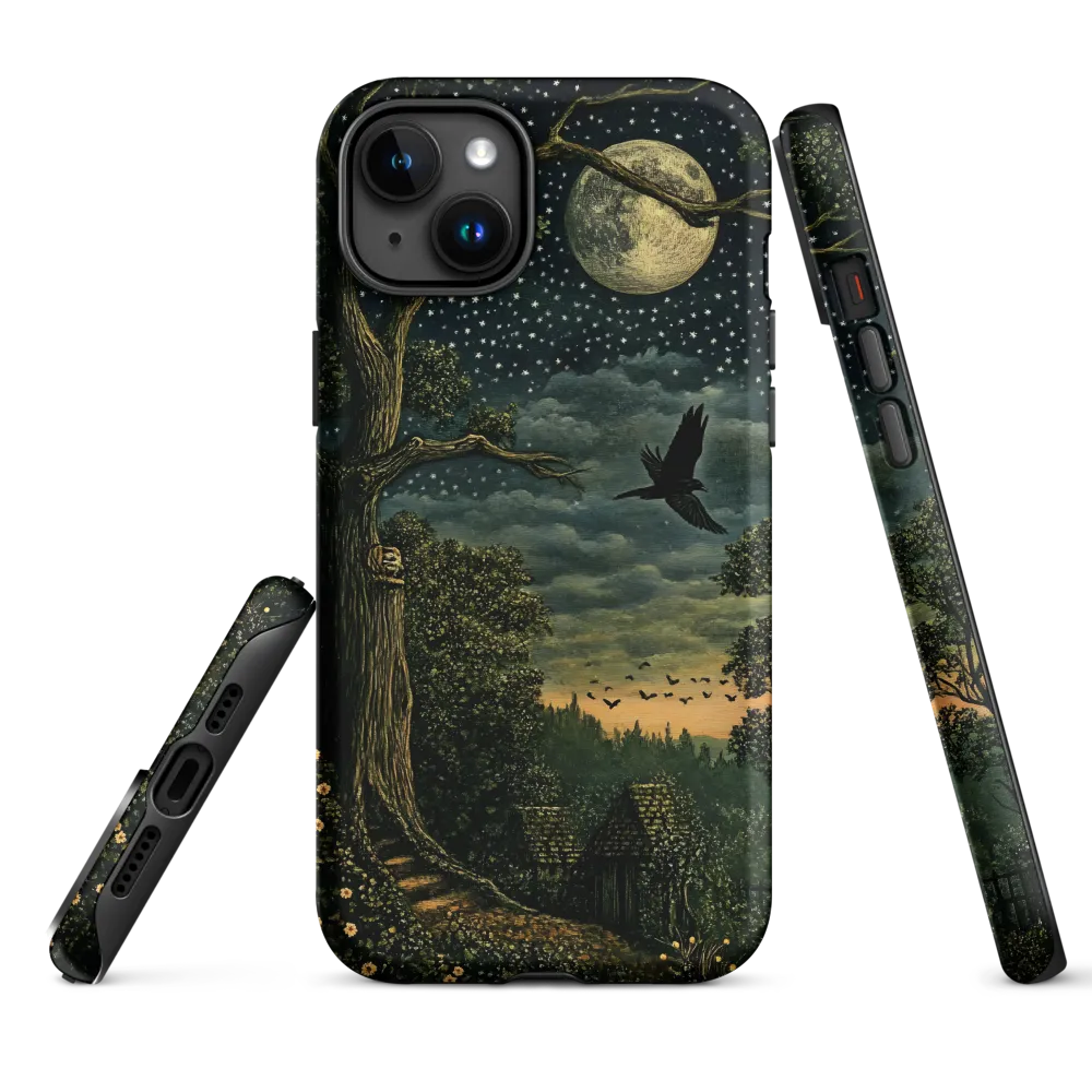Mystical Nightscape Under the Full Moon | Phone Case |  15 Plus | Tough Case | Matte