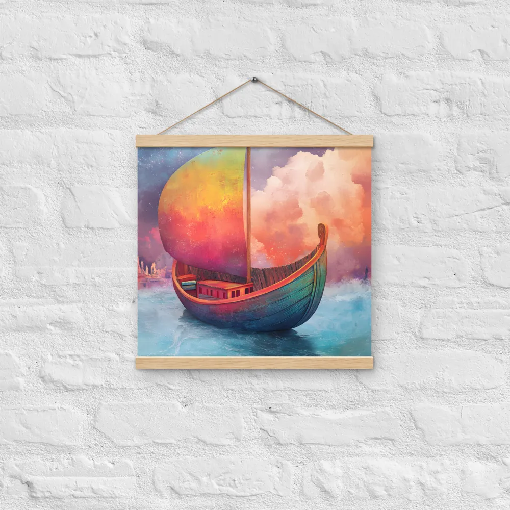 Dream Voyager | Poster With Oak Wood Hanger | 16″×16″