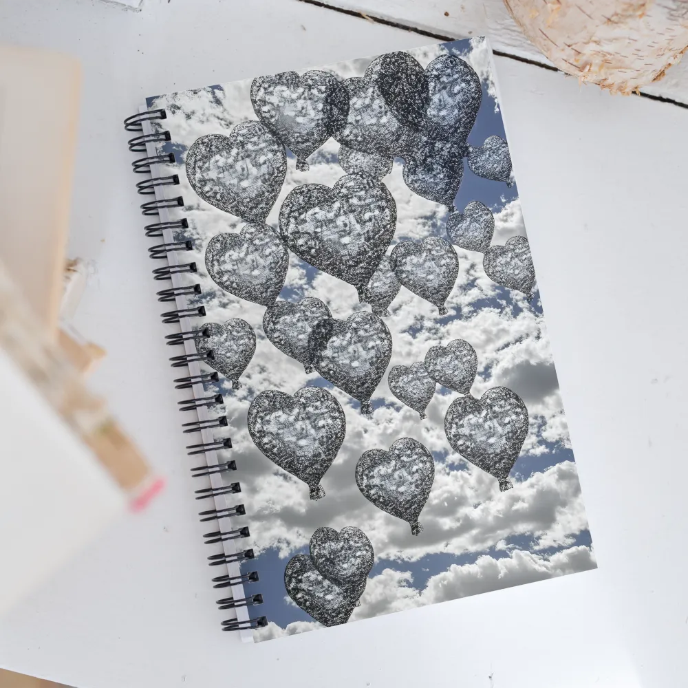 Whispers of Love in the Sky | Spiral Notebook