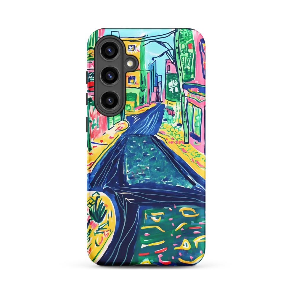 Dreamy Street in Vibrant Hues