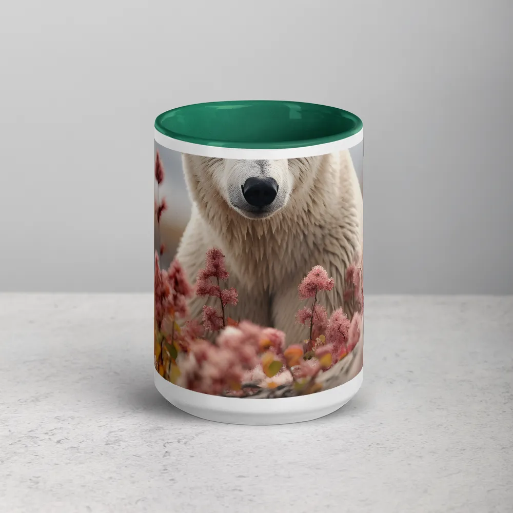 Curiosity Among Blooms: The Polar Bear