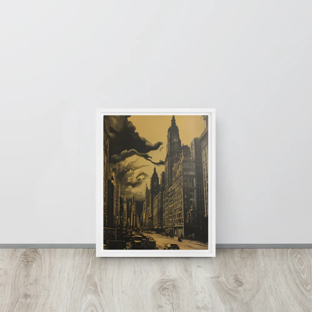 Echoes of a Forgotten Skyline | Canvas with White Frame | 11″×14″