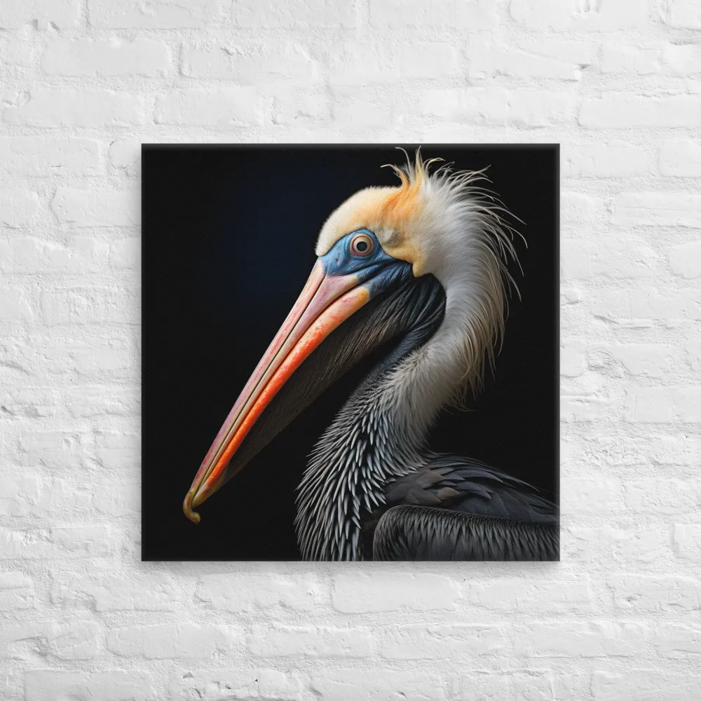 Majestic Portrait of a Pelican | Canvas | 28″×28″