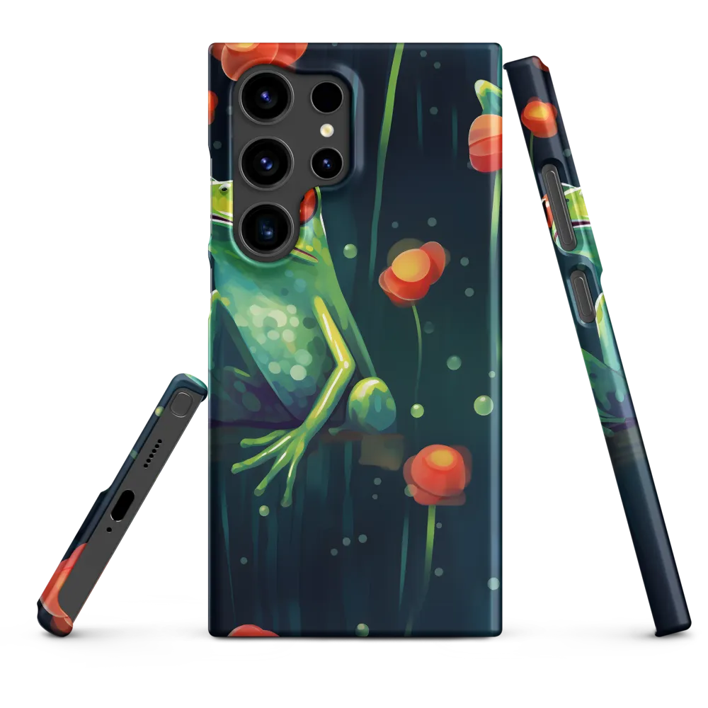 Playful Frogs in a Lush Pond | Phone Case |  S24 Ultra | Snap Case | Matte