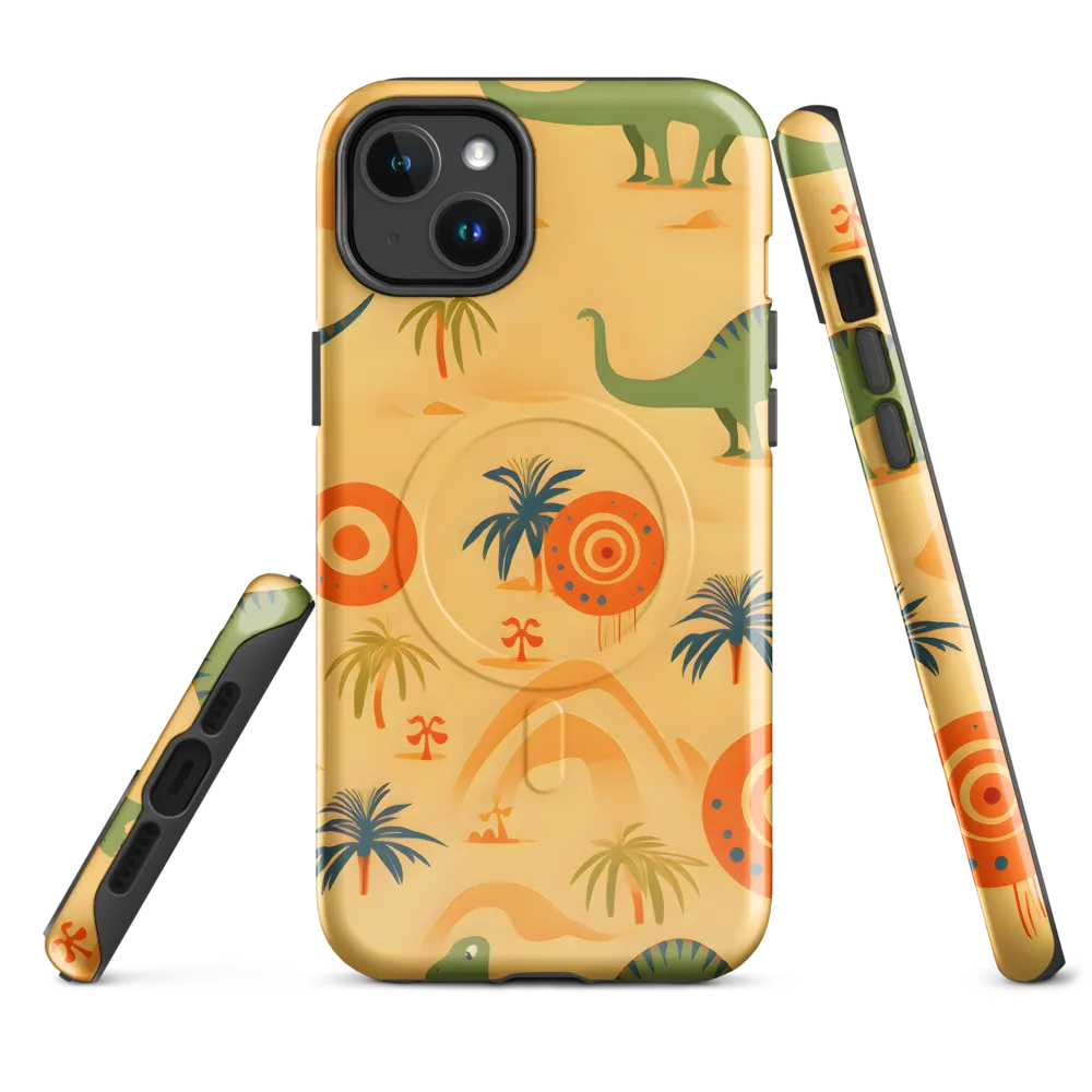 Prehistoric Playtime | Phone Case |  14 Plus | MagSafe® Tough Case | Glossy
