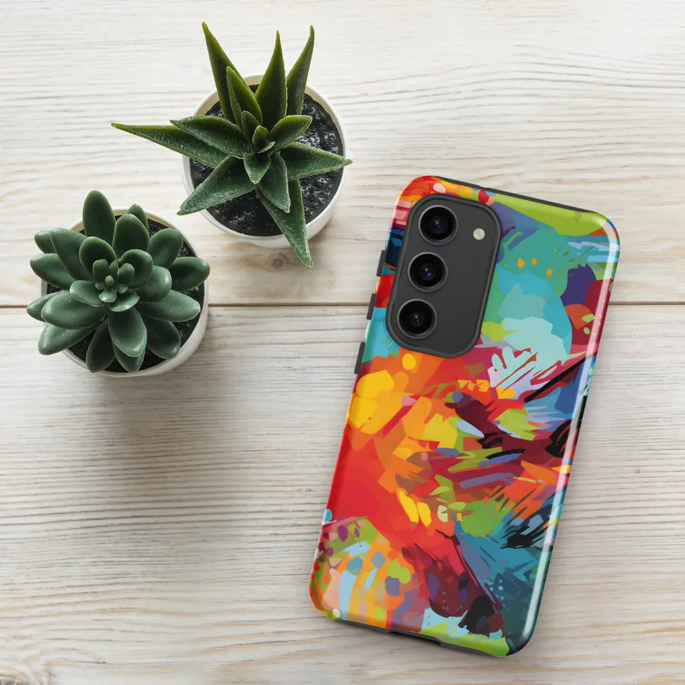 Colorful Lizard: An Abstract Adventure | Phone Case |  S23 | Tough Case | Glossy