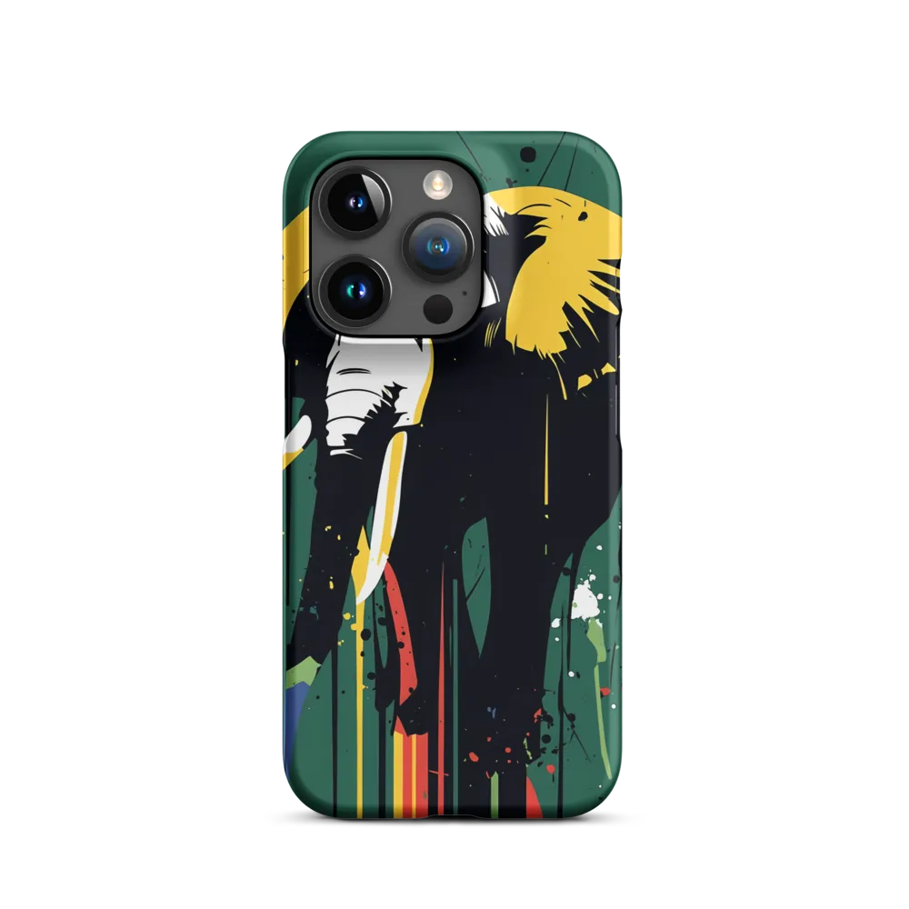 Dripping Elephant — Graphic Stencil on Green