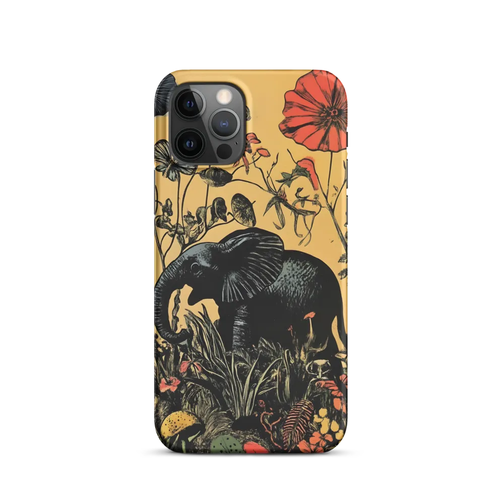Floral Majesty: The Elephant's Sanctuary | Phone Case |  12 Pro | Snap Case | Matte