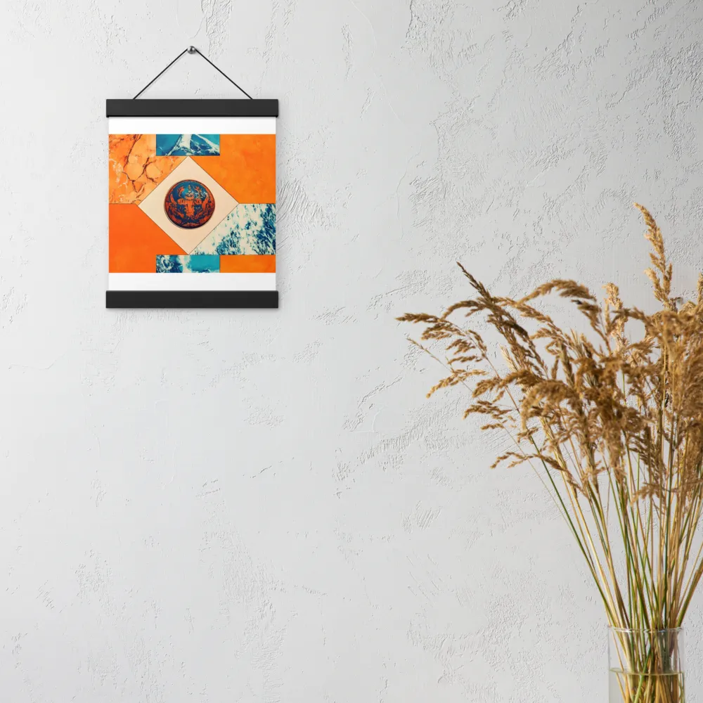 Harmonious Encounters: Abstract Geometry | Poster With Black Wood Hanger | 8″×10″
