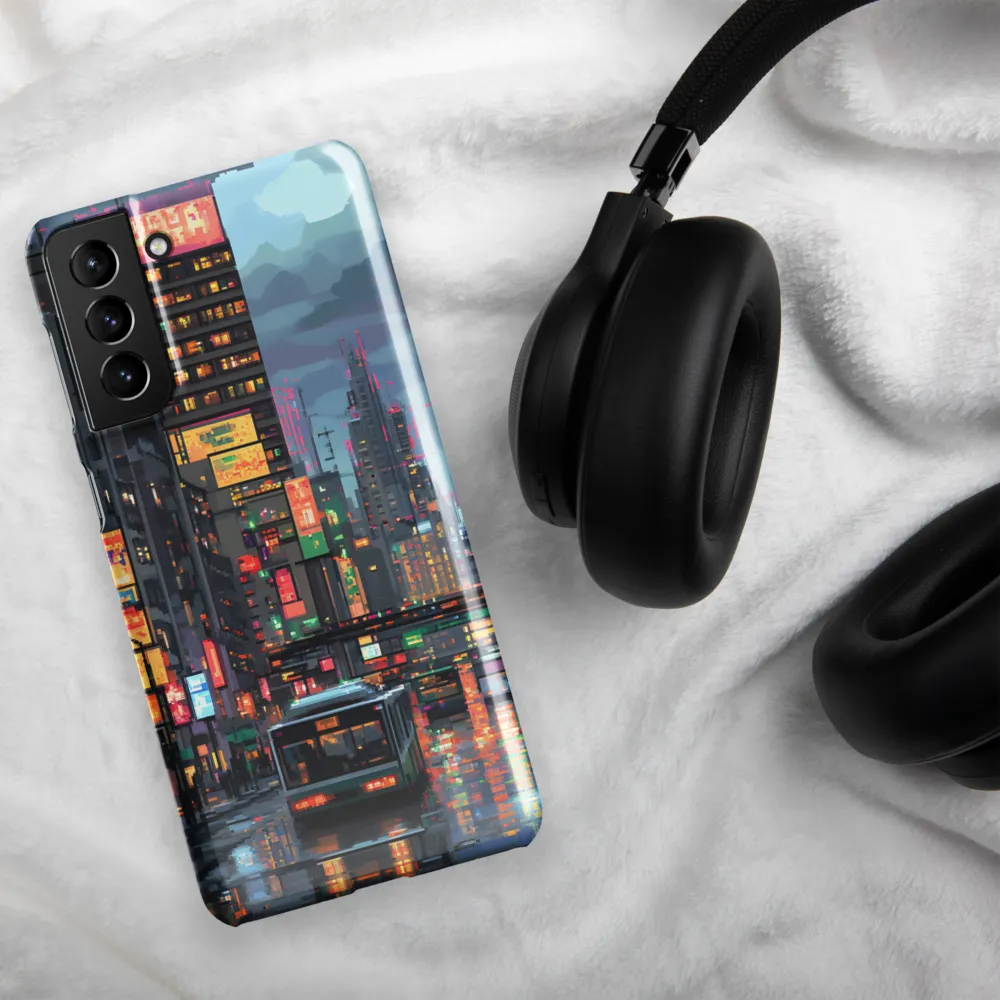 Neon Dreams: A Pixelated Urban Night