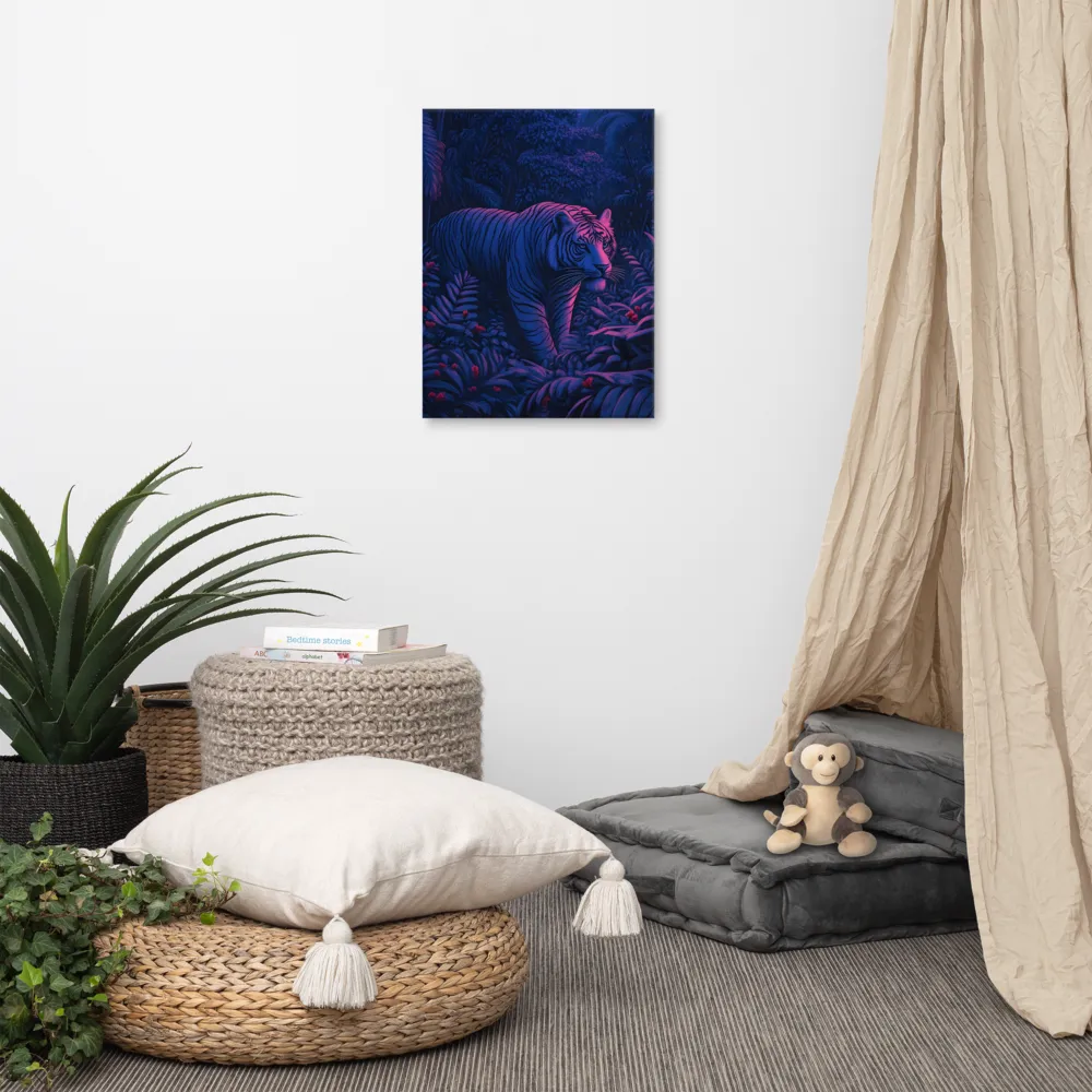Mystic Prowler: The White Tiger in the Jungle | Canvas | 18″×24″
