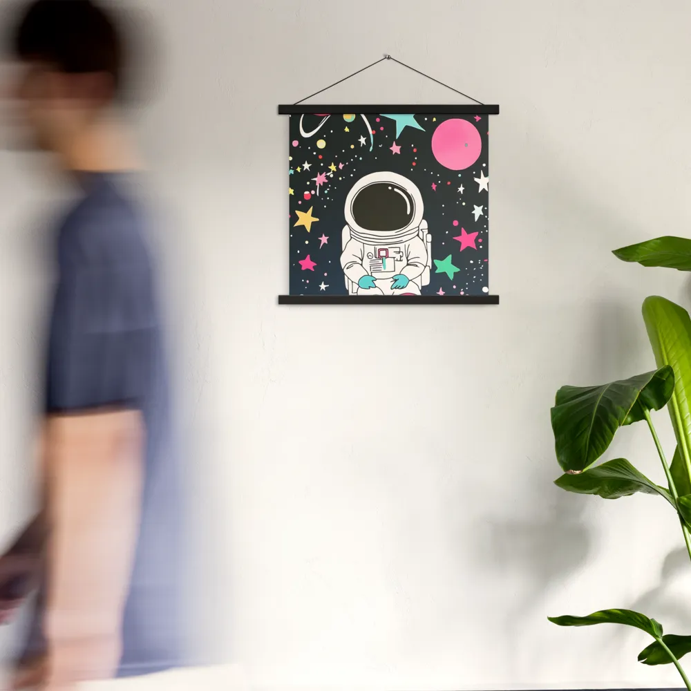 Cosmic Dreamer | Poster With Black Wood Hanger | 18″×18″