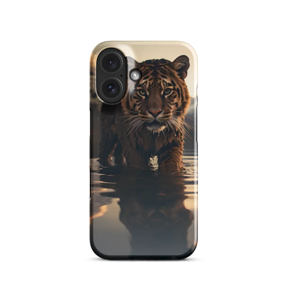 Majestic Reflection: The Tiger's Domain | Phone Case |  16 | Snap Case | Glossy