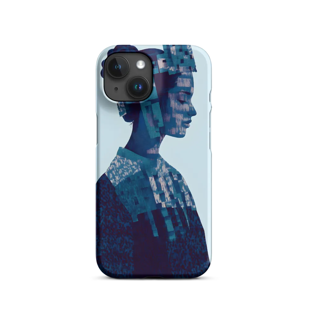 Digital Portrait in Abstract Blue