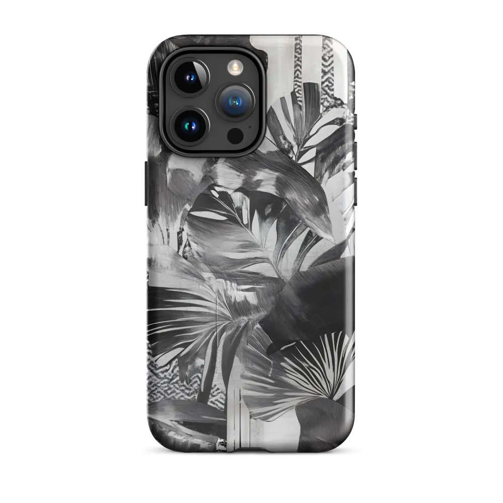 Monochrome Serenity in Tropical Foliage