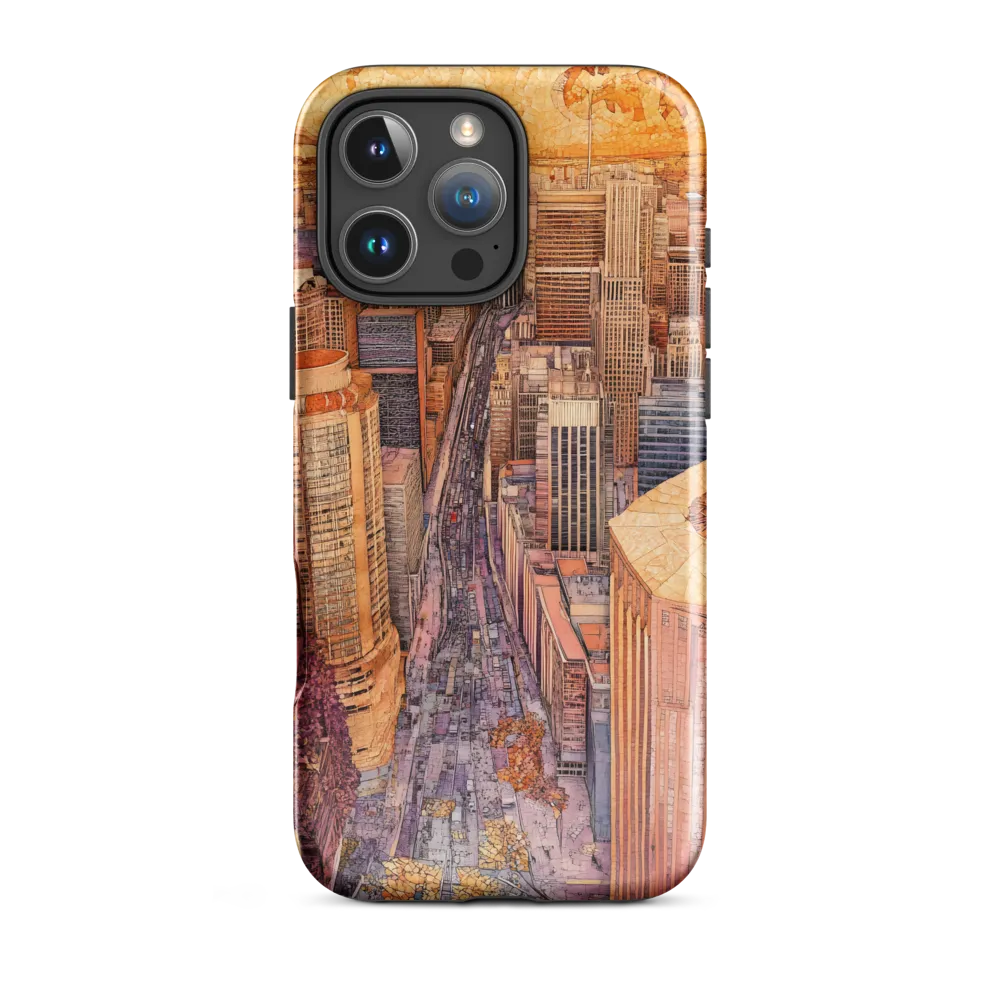 Mosaic Cityscape at Dusk