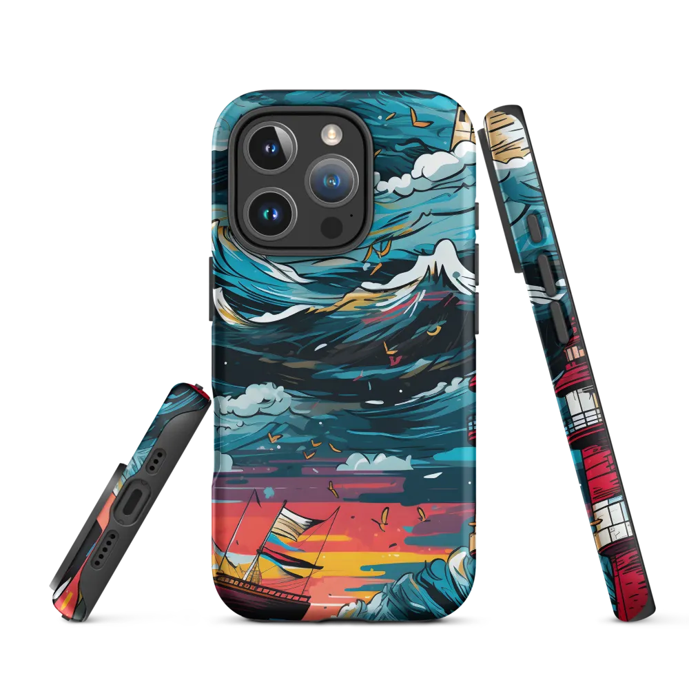 Turbulent Seas: A Lighthouse Adventure | Phone Case |  16 Pro | Tough Case | Matte