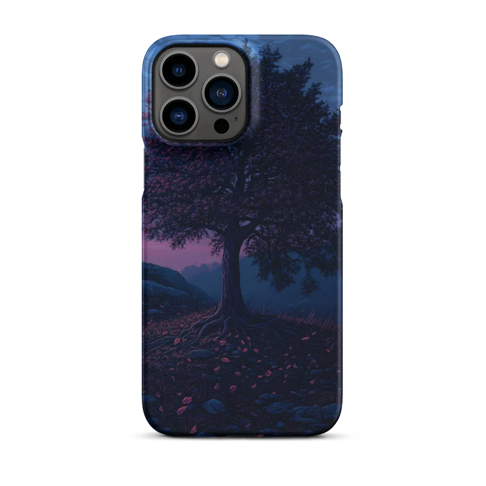 Twilight Oak with Magenta Falling Petals