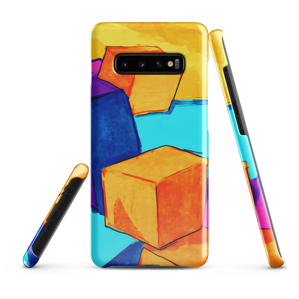 Playful Cubes in Vibrant Harmony | Phone Case |  S10 Plus | Snap Case | Glossy