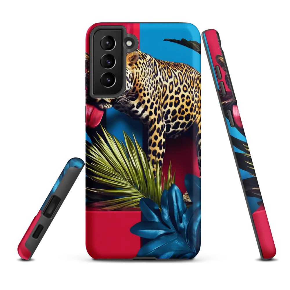 Playful Leopard in Vibrant Paradise