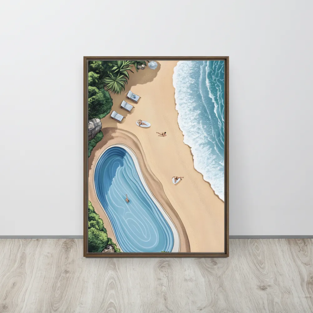 Serenity by the Shore | Canvas with Brown Frame | 20″×28″