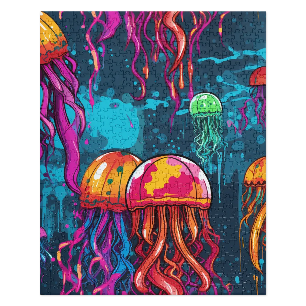 Underwater Symphony of Jellyfish | Jigsaw Puzzle | 520 pieces