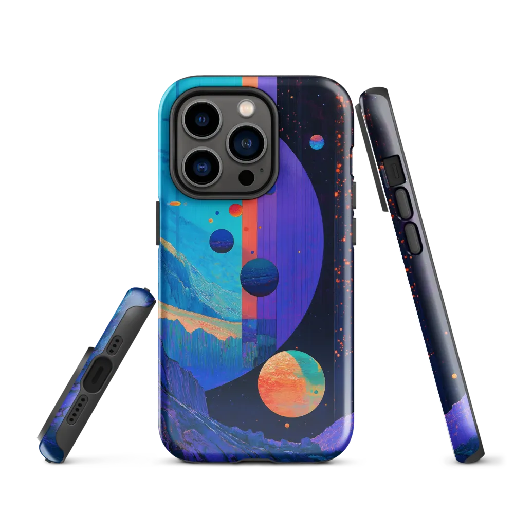 Celestial Harmony: A Surreal Exploration of Space | Phone Case |  14 Pro | Tough Case | Glossy