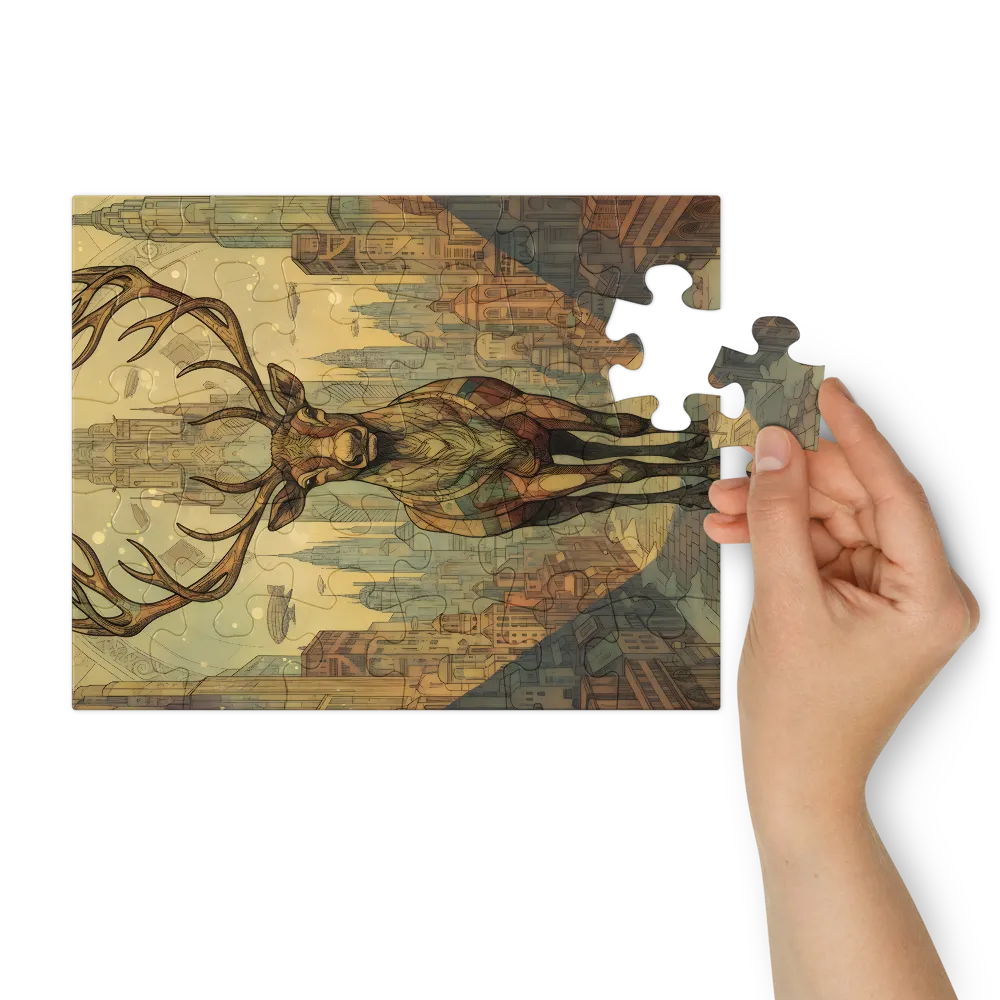 Metropolitan Stag 
 Jigsaw Puzzle in Tin Box