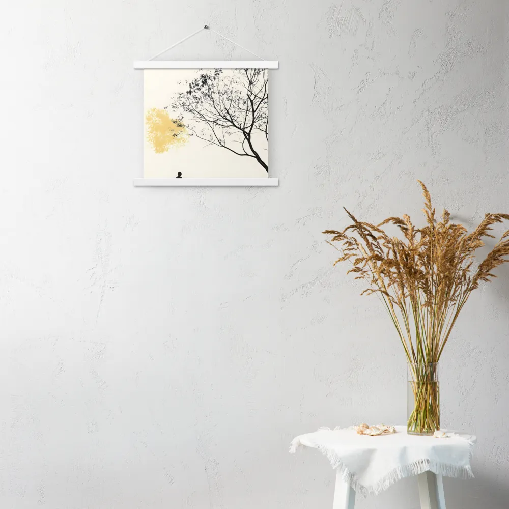 Whispers of Solitude | Poster With White Wood Hanger | 14″×14″