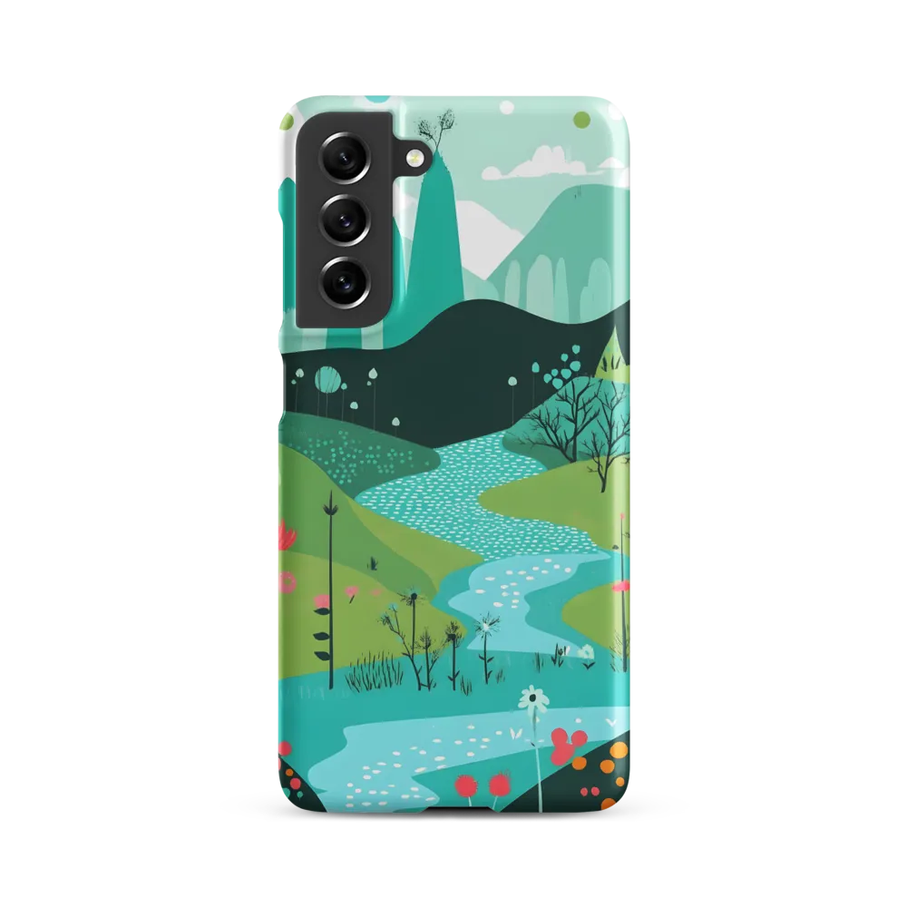 Whimsical River in a Lush Landscape